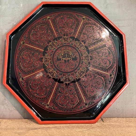 Vintage Mid Century Asian Serving Trays - Picture 7 of 15